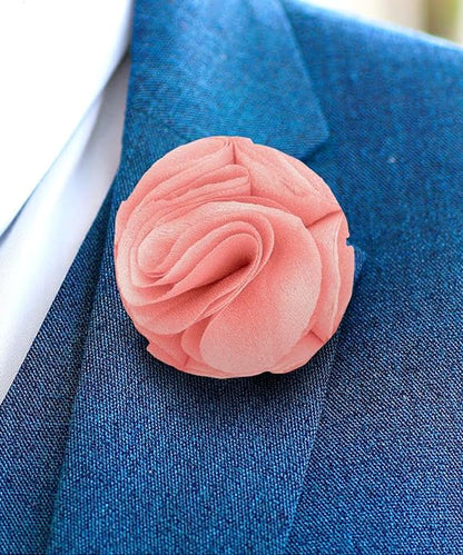 Vittorio Vico Unisex Rose Flower Lapel Pin - Pink - Flower Lapel Pin - Vittorio Vico