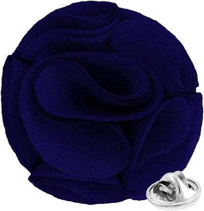 Vittorio Vico Unisex Rose Flower Lapel Pin - Royal Blue - Flower Lapel Pin - Vittorio Vico