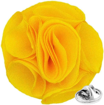 Vittorio Vico Unisex Rose Flower Lapel Pin - Yellow - Flower Lapel Pin - Vittorio Vico