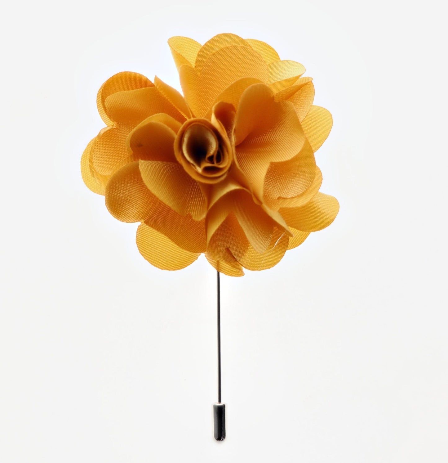 Vittorio Vico Unisex Satin Stick Flower Lapel Pin - Gold - Flower Lapel Pin - Vittorio Vico