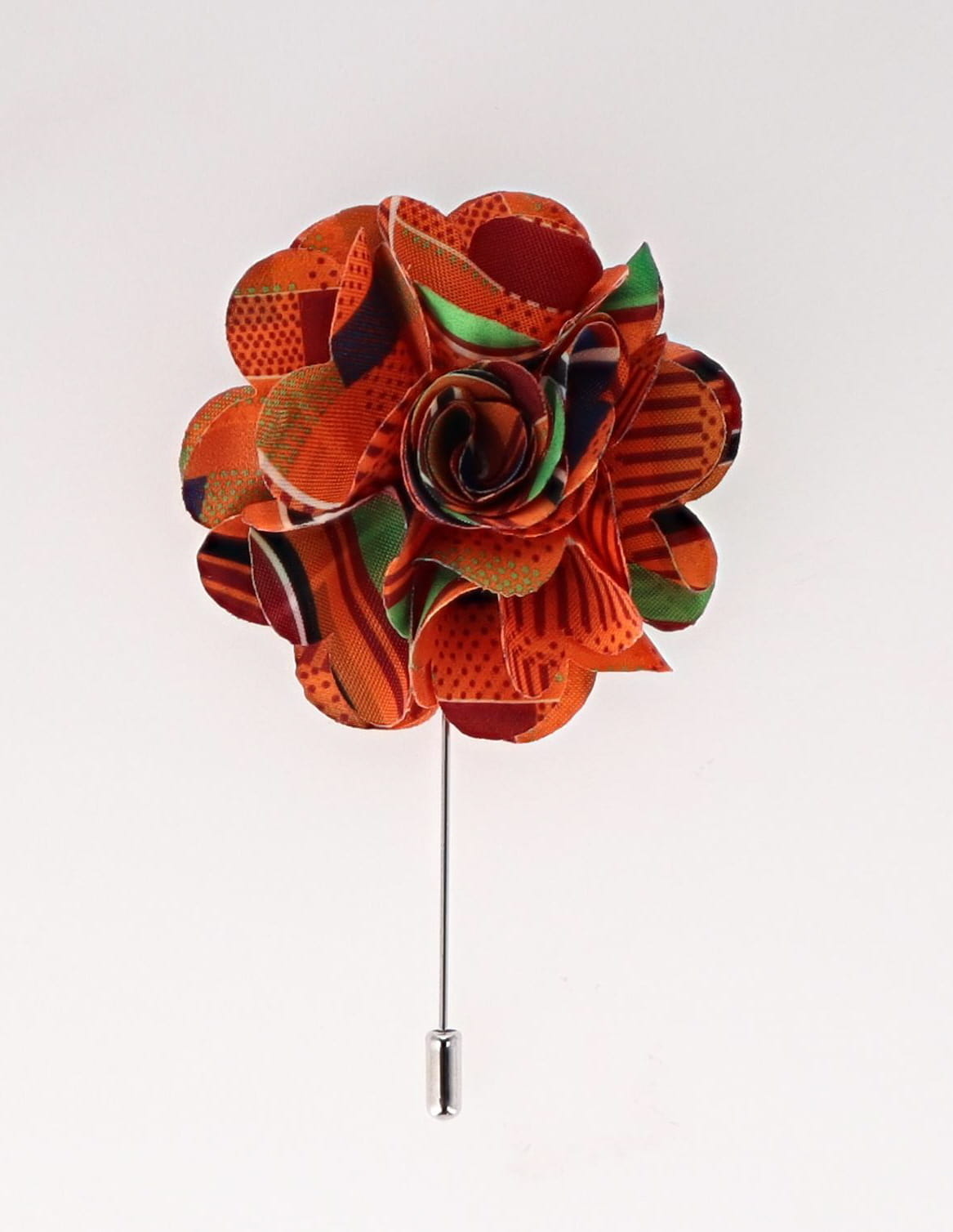 Vittorio Vico Unisex Satin Stick Flower Lapel Pin - Kente 1 - Flower Lapel Pin - Vittorio Vico
