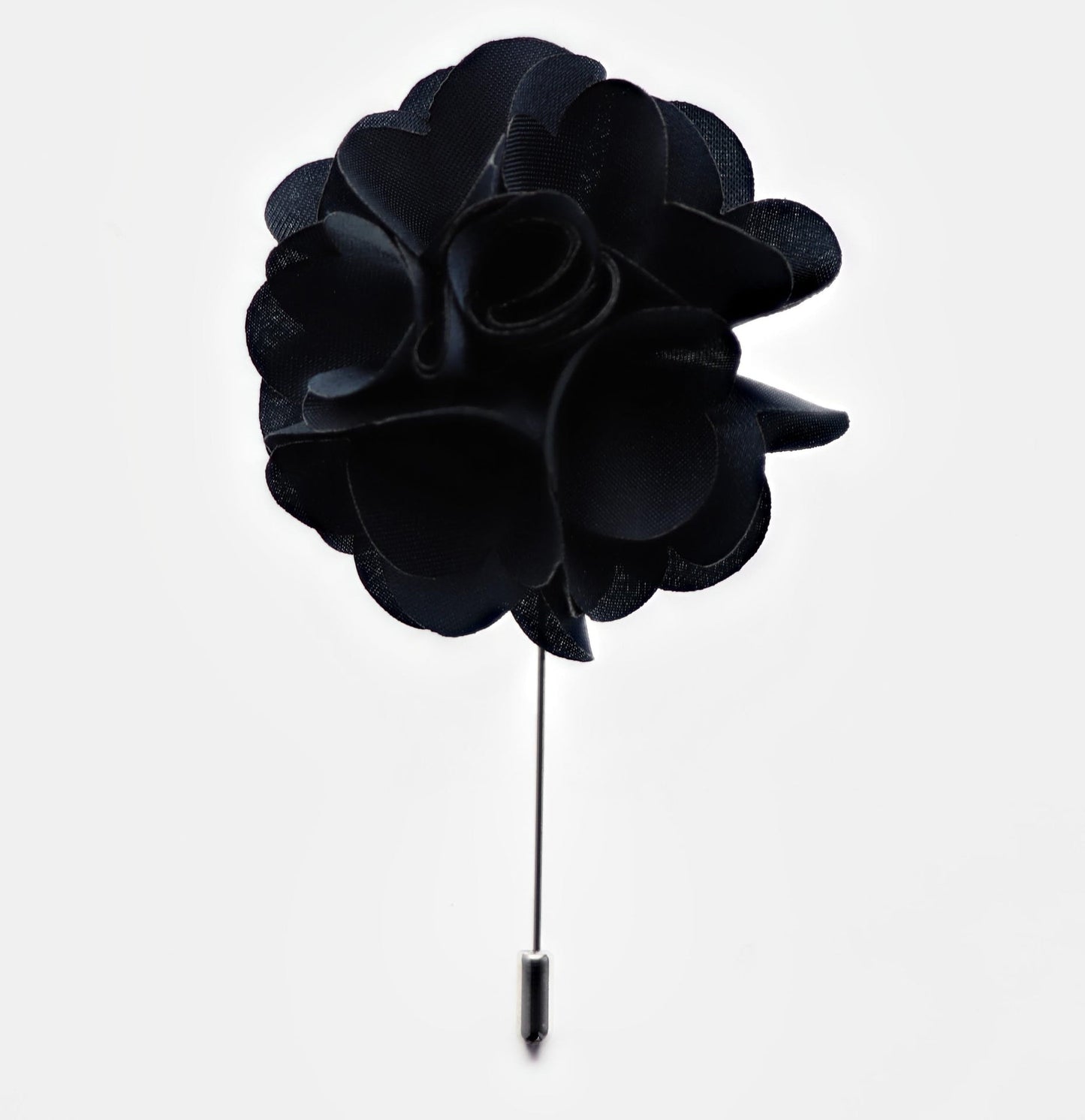Vittorio Vico Unisex Satin Stick Flower Lapel Pin - Navy Blue - Flower Lapel Pin - Vittorio Vico
