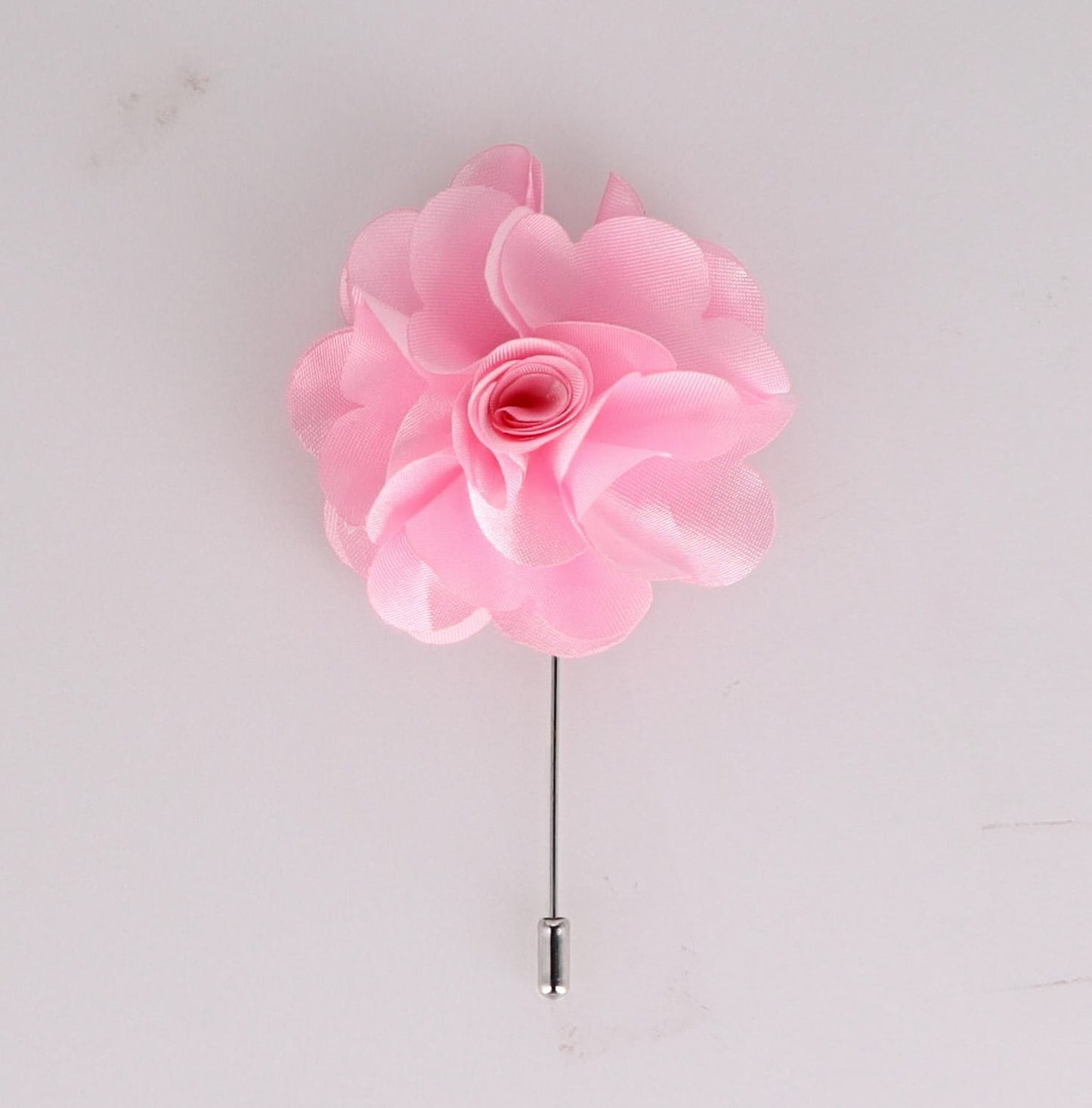 Vittorio Vico Unisex Satin Stick Flower Lapel Pin - Pink - Flower Lapel Pin - Vittorio Vico
