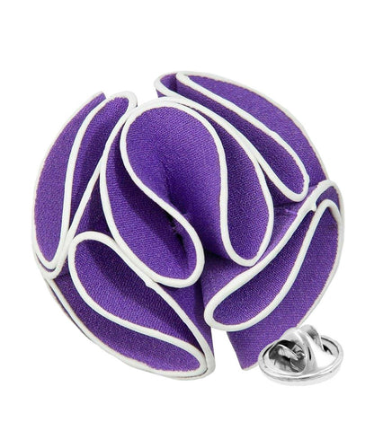 Vittorio Vico Unisex Trim Rose Flower Lapel Pin - Lavender - Flower Lapel Pin - Vittorio Vico