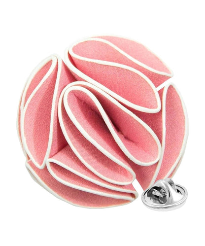 Vittorio Vico Unisex Trim Rose Flower Lapel Pin - Pink - Flower Lapel Pin - Vittorio Vico