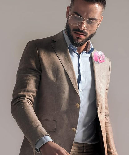 Vittorio Vico Unisex Two Tone Satin Flower Lapel Pin - Pink and Light Silver - Flower Lapel Pin - Vittorio Vico