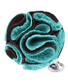 Vittorio Vico Unisex Two-Tone Seersucker Flower Lapel Pin - Aqua and Black - Flower Lapel Pin - Vittorio Vico