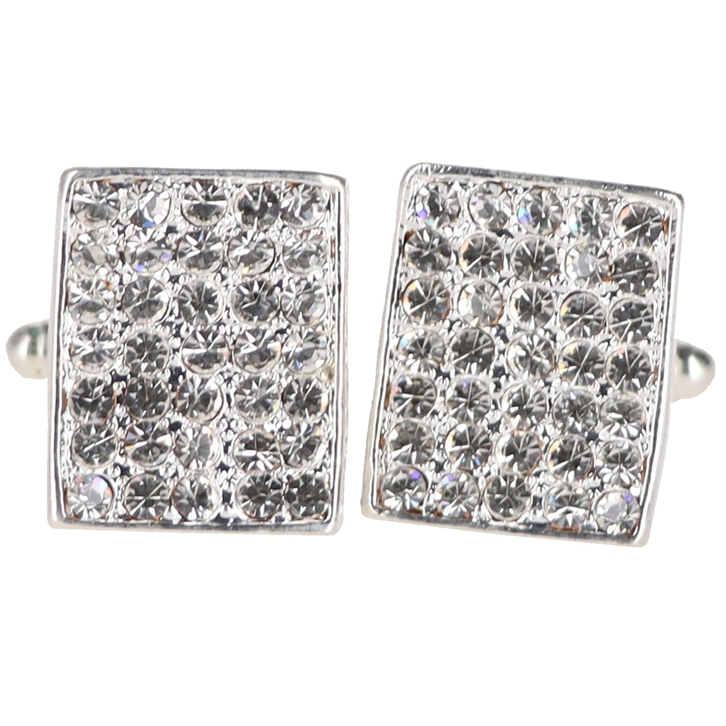 Vittorio Vico Very Fine Cufflinks (90xx Series) - Clear and Silver - Cufflinks - Vittorio Vico