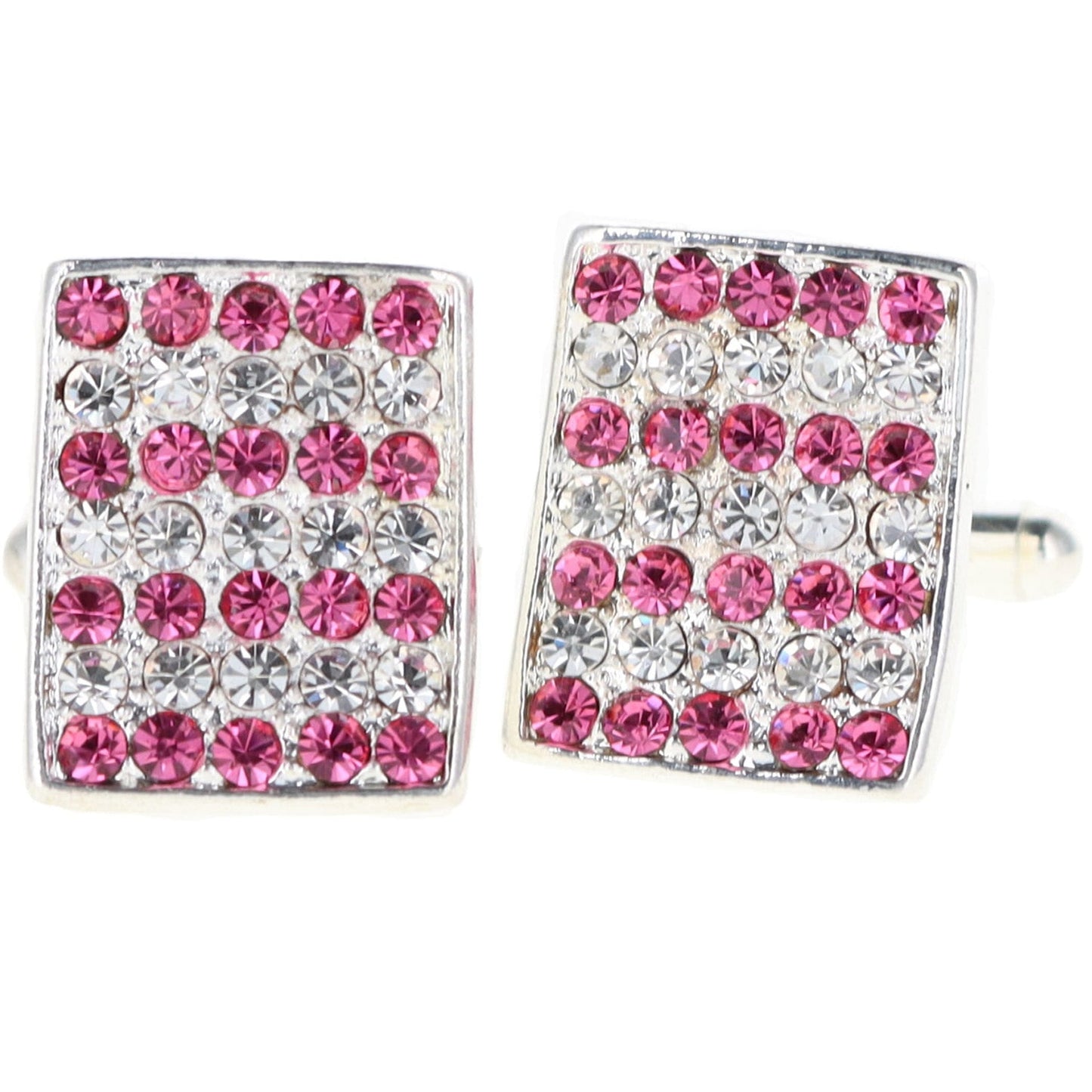 Vittorio Vico Very Fine Cufflinks (90xx Series) - Pink and Silver - Cufflinks - Vittorio Vico