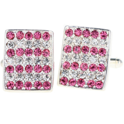 Vittorio Vico Very Fine Cufflinks (90xx Series) - Pink and Silver - Cufflinks - Vittorio Vico