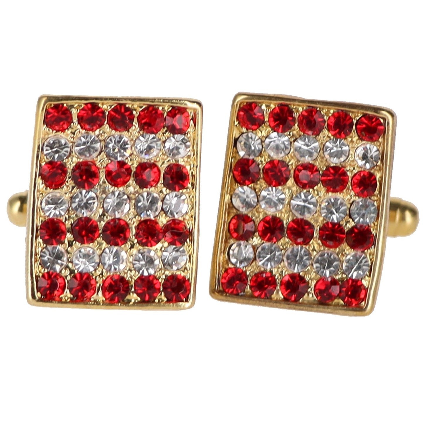 Vittorio Vico Very Fine Cufflinks (90xx Series) - Red and Gold - Cufflinks - Vittorio Vico